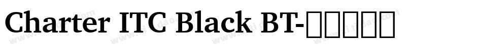 Charter ITC Black BT字体转换